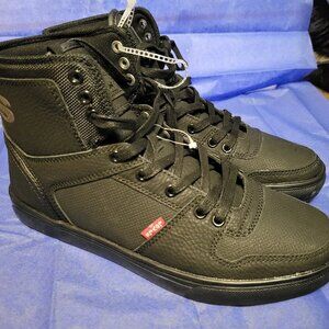 NWT BLACK LEVIS HIGH TOPS FOR MEN SZ 8